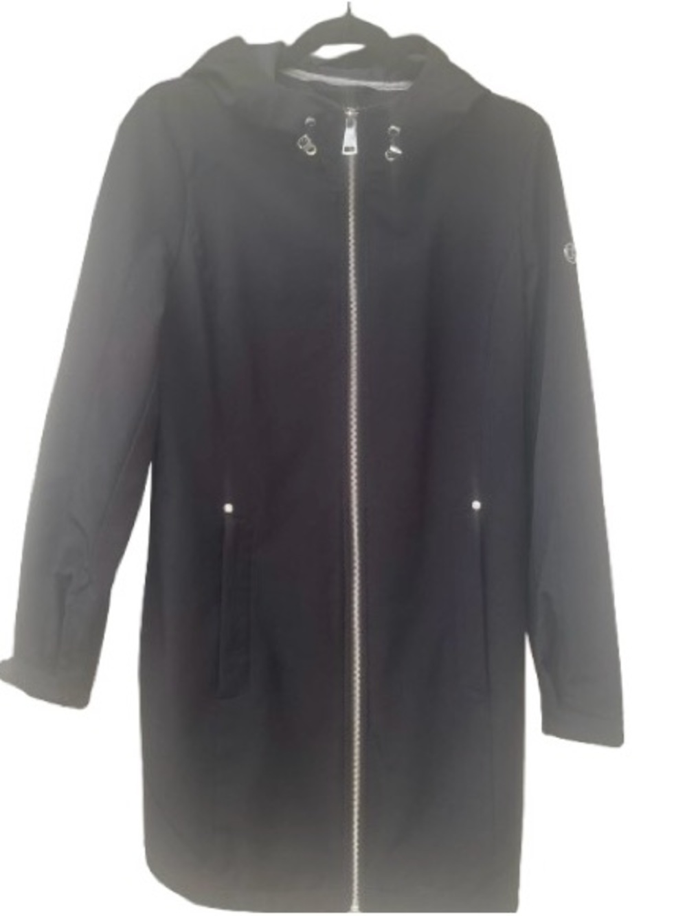 Calvin Klein Black Water Resistant Softshell Hooded Jacket - Fits like Medium